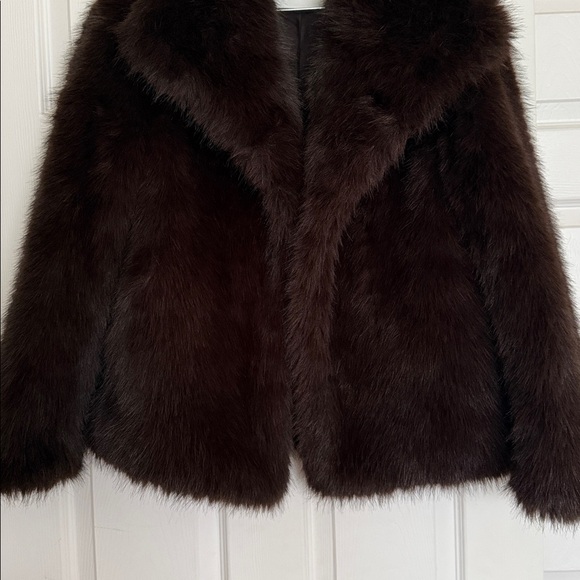 Aritzia Rich Mocha Brown St. Moritz - Arctic Faux Fur Coat S - Picture 3 of 6
